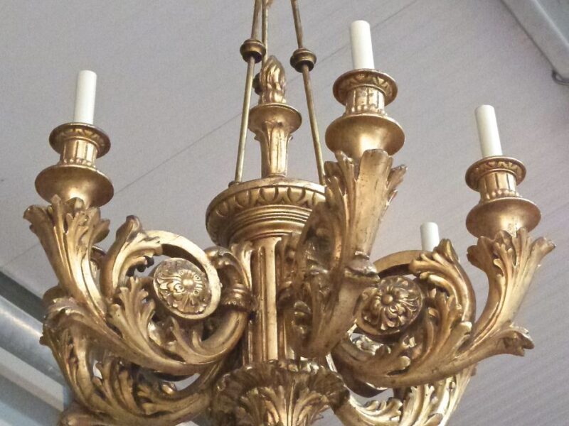 Handcrafted wooden lamps lighting